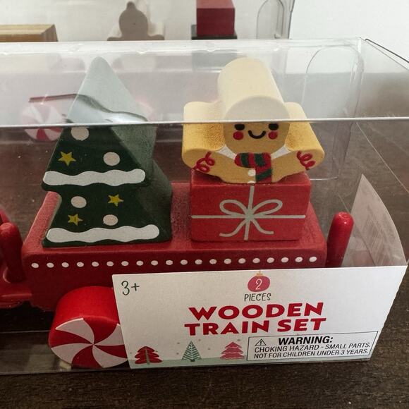 NEW Target Bullseye's Playground Christmas 2025 Wooden Train Set 6 Cars Holiday - Picture 10 of 16